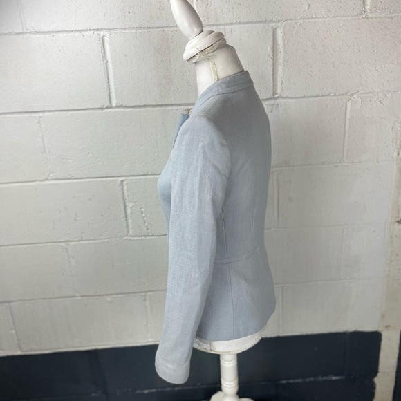 Womens Lafayette 148 New York Blazer Size 2 Blue Zip Up Career. - Picture 7 of 7